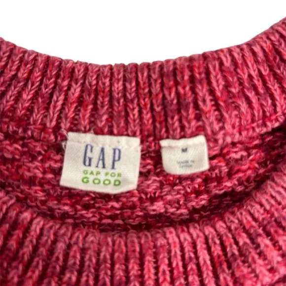 GAP Women's Pink Cable Knit Pullover Sweater Size M Casual Fall - Picture 2 of 13